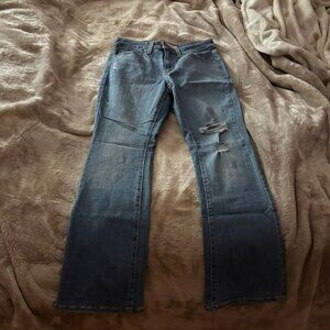 Levi's Distressed Blue Flare Jeans